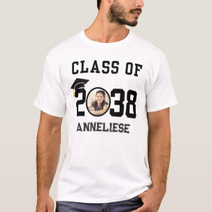Custom Name, Photo, Handprint Class of 2038 T-Shi T-Shirt