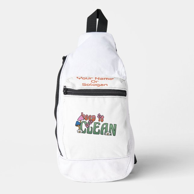 Custom Name & Photo Sling Bag Personalized Style (Front)
