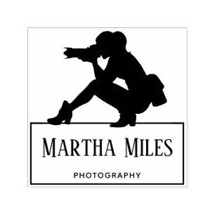 Custom Name Photography Female Photographer Logo Self-inking Stamp
