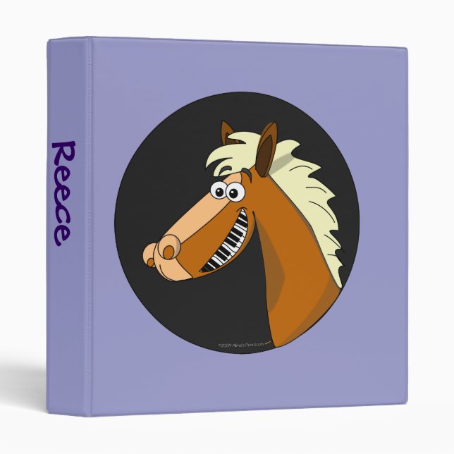 Custom Name Piano Horse Music Binder Template (Front/Spine)