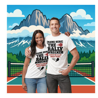Custom Name Pickleball Rally Wrecker T-Shirt