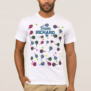Custom Name Pickleball Sports Team Colourful  T-Shirt