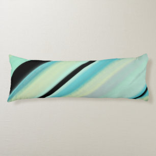 Custom Name Pillow Turquoise Yellow Black Stripes 