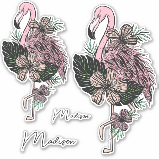 Custom Name Pink Flamingos (Front)