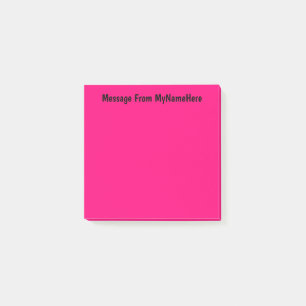 Custom Name Pink Post-it Notes