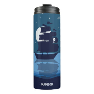 Custom name Pirate Ship tumbler