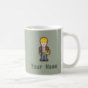Custom Name Pixel Architect Coffee Mug