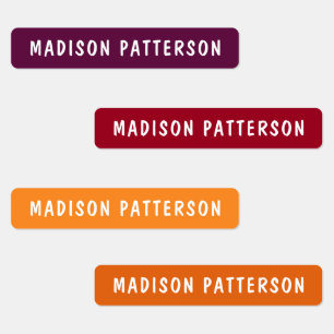Custom Name Plum Red Orange Modern