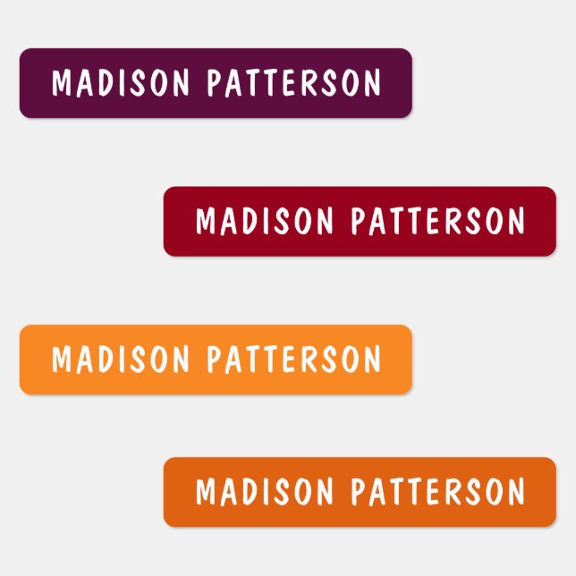 Custom Name Plum Red Orange Modern (Group)