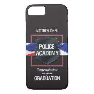 Custom Name, Police Academy Graduation Case-Mate iPhone Case
