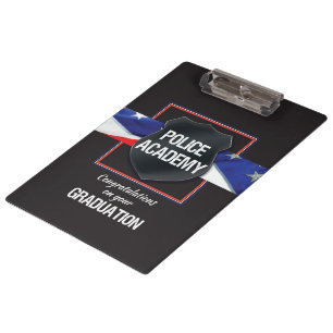 Custom Name, Police Academy Graduation Clipboard