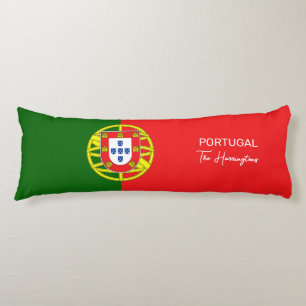 Custom Name Portugese Flag Body Pillow