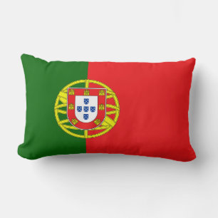 Custom Name Portugese Flag Lumbar Pillow