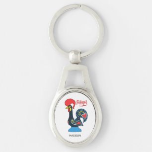 Custom Name Portugese Rooster Keychain