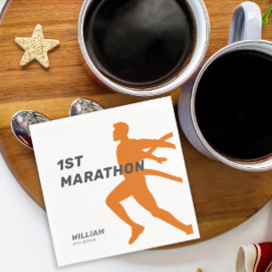 Custom Name Post Marathon Celebration Party Napkin