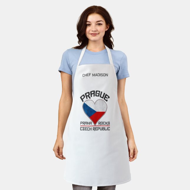Custom name PRAGUE Apron (Worn)