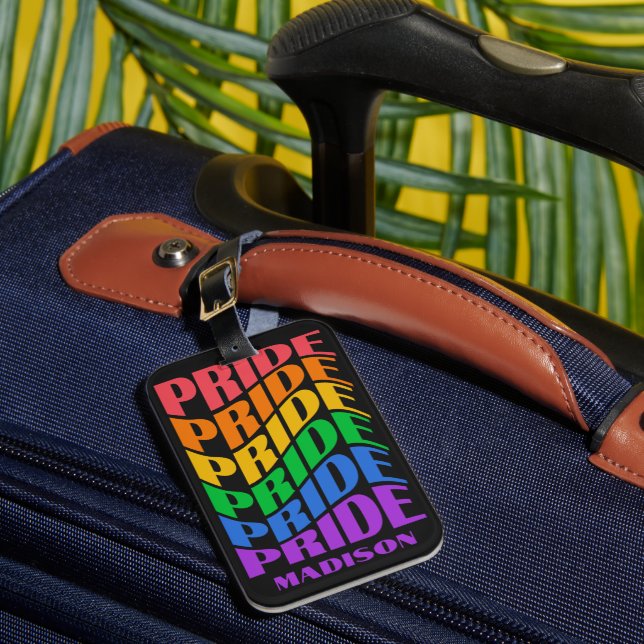 Custom Name Pride Luggage Tag (Front Insitu 1)