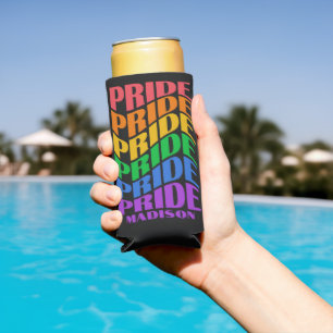 Custom Name Pride Seltzer Can Cooler