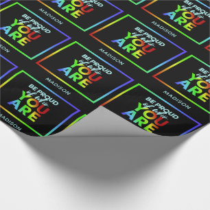 Custom name Pride wrapping paper