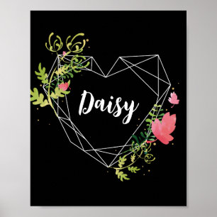 Custom Name Print   Modern Monogram Wall Art