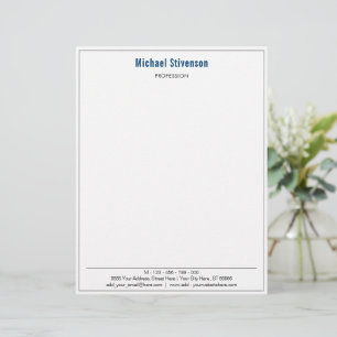 Custom Name Profession Address Modern Personalized Letterhead