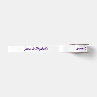 Custom Name Professional Minimalist Plain Satin Ribbon