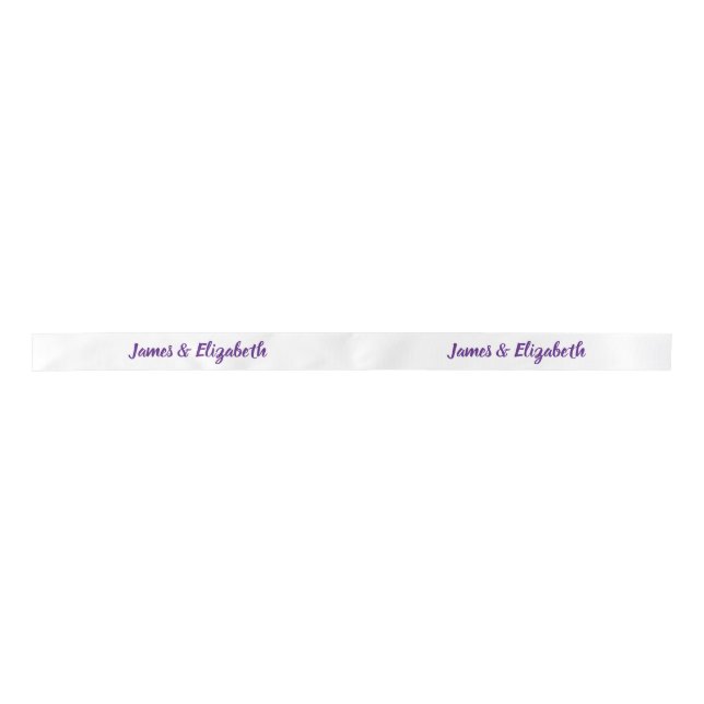 Custom Name Professional Minimalist Plain Satin Ribbon (Front)
