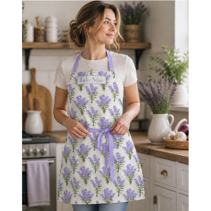 Custom Name Provence Lavender  Apron