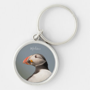 Custom name Puffin key chains