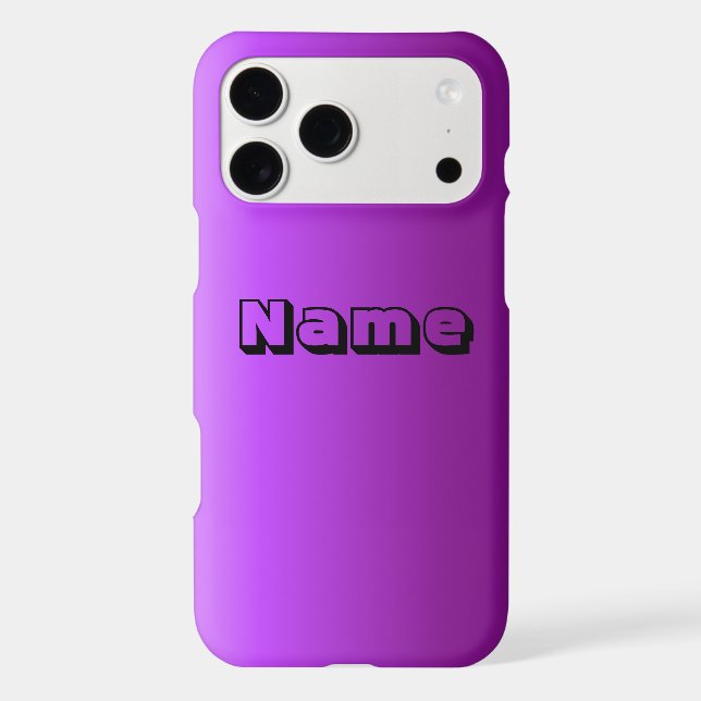 Custom Name purple phone case (Back)