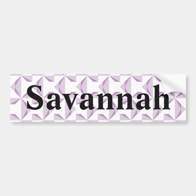 Custom Name Purple Pinwheels Bumper Sticker (Front)
