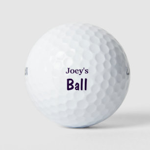 Custom name purple text golf balls