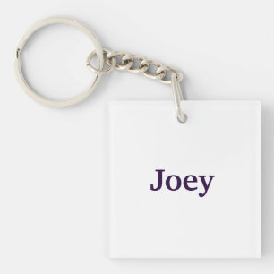 Custom name purple text keychain