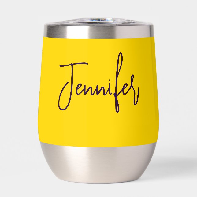 Custom name purple text yellow (Front)