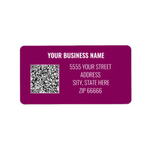 Custom Name QR Code Return Address Labels