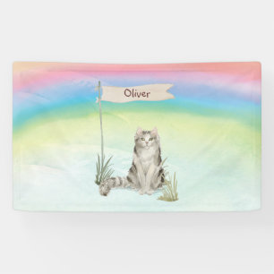 Custom Name Ragamuffin Cat Pet Banner