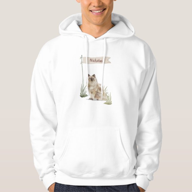 Custom Name Ragdoll Cat Pet Hoodie (Front)