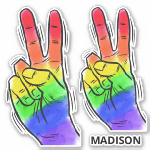 Custom name Rainbow Peace