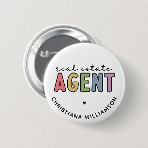 Custom Name Real Estate Agent Realtor Gifts 2 Inch Round Button