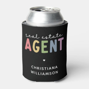 Custom Name Real Estate Agent   Realtor Gifts Can Cooler