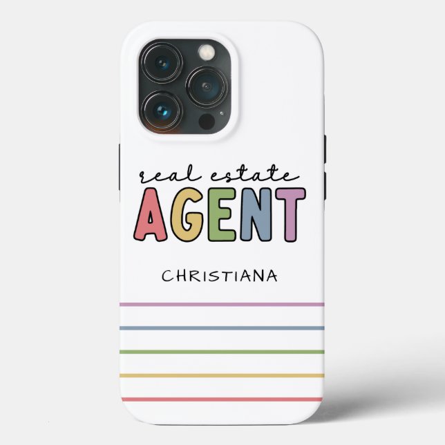 Custom Name Real Estate Agent | Realtor Gifts Case-Mate iPhone Case (Back)
