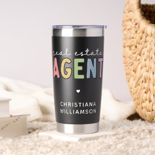 Custom Name Real Estate Agent Realtor Gifts Insulated Tumbler