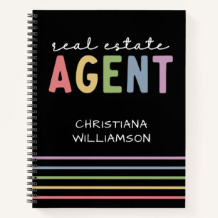 Custom Name Real Estate Agent   Realtor Gifts Notebook