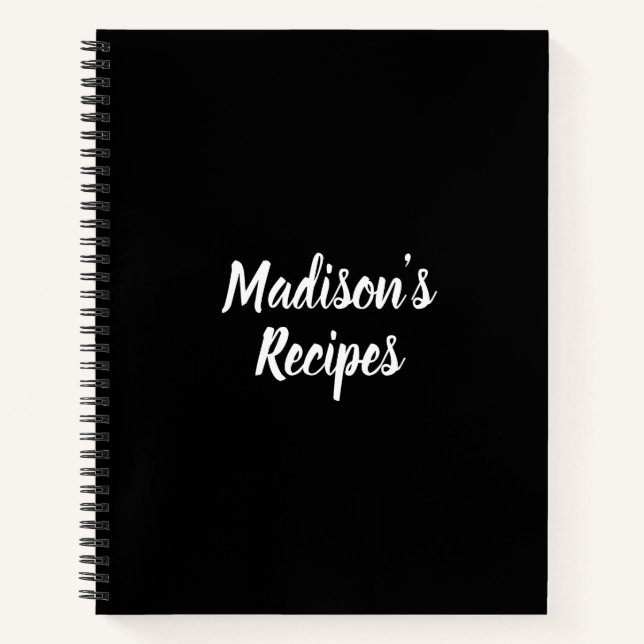 Custom Name Recipe Book Mother's day Birthday gift (Front)