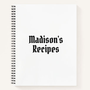 Custom Name Recipe Book Mother's day Birthday gift