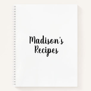 Custom Name Recipe Book Mother's day Birthday gift