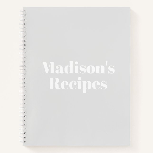 Custom Name Recipe Book Mother's day Birthday gift (Front)