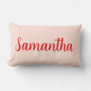 Custom Name red – Personalized Lumbar Pillow