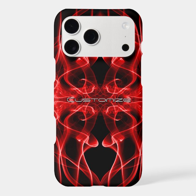 Custom Name Red Smoke Symmetrical Black (Back)