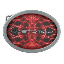 Custom Name Red Smoke Symmetrical Black